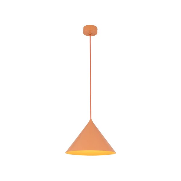 Pendelleuchte Metall Orange E27 Ø26 cm rund dekorativ