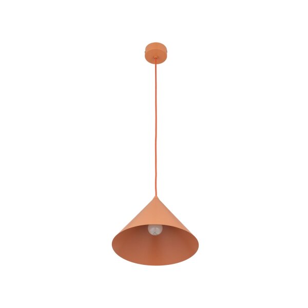 Pendelleuchte Metall Orange E27 Ø26 cm rund dekorativ