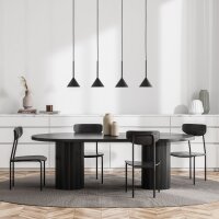 Pendelleuchte 4-flammig Metall Schwarz GU10 L:75 cm