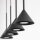 Pendelleuchte 4-flammig Metall Schwarz GU10 L:75 cm