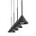 Pendelleuchte 4-flammig Metall Schwarz GU10 L:75 cm