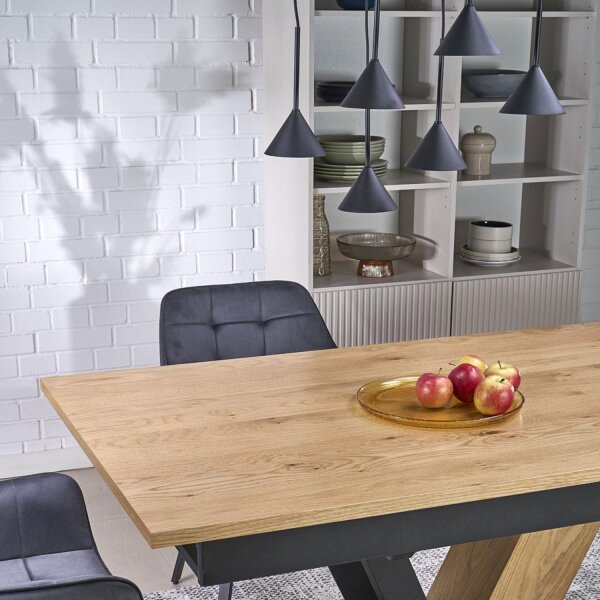 Pendelleuchte 6-flammig Metall Schwarz GU10 L:62 cm