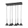 Pendelleuchte 6-flammig Metall Schwarz GU10 L:62 cm