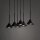 Pendelleuchte 6-flammig Metall Schwarz GU10 L:62 cm