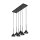 Pendelleuchte 6-flammig Metall Schwarz GU10 L:62 cm
