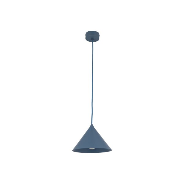Pendelleuchte Metall Blau Modern E27 Ø21 cm dekorativ