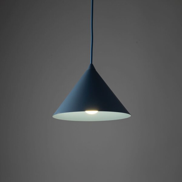 Pendelleuchte Metall Blau Modern E27 Ø21 cm dekorativ