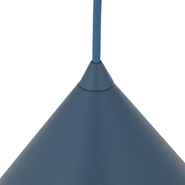Pendelleuchte Metall Blau Modern E27 Ø21 cm dekorativ