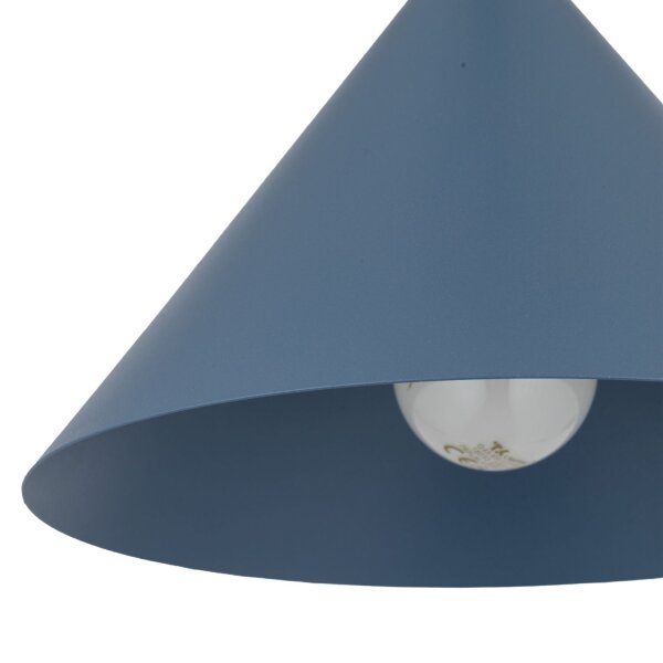Pendelleuchte Metall Blau Modern E27 Ø21 cm dekorativ