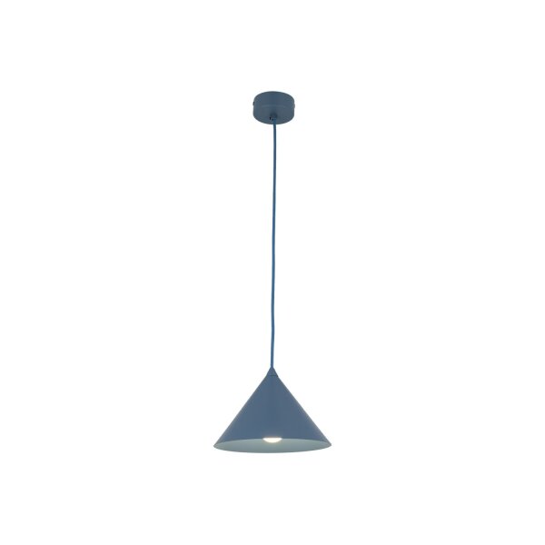 Pendelleuchte Metall Blau Modern E27 Ø21 cm dekorativ