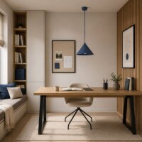 Pendelleuchte Metall Blau Modern E27 Ø21 cm dekorativ