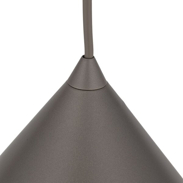Pendelleuchte Braun Metall E27 Ø21 cm rund dekorativ