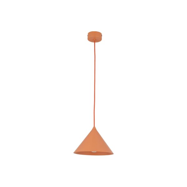 Pendelleuchte Metall Orange E27 rund Ø21 cm dekorativ