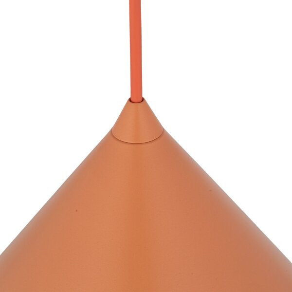 Pendelleuchte Metall Orange E27 rund Ø21 cm dekorativ
