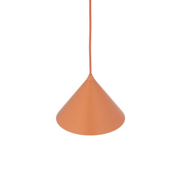 Pendelleuchte Metall Orange E27 rund Ø21 cm dekorativ