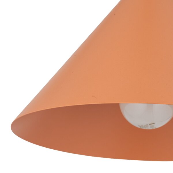 Pendelleuchte Metall Orange E27 rund Ø21 cm dekorativ