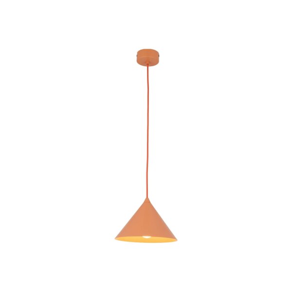 Pendelleuchte Metall Orange E27 rund Ø21 cm dekorativ