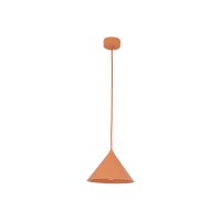 Pendelleuchte Metall Orange E27 rund Ø21 cm dekorativ