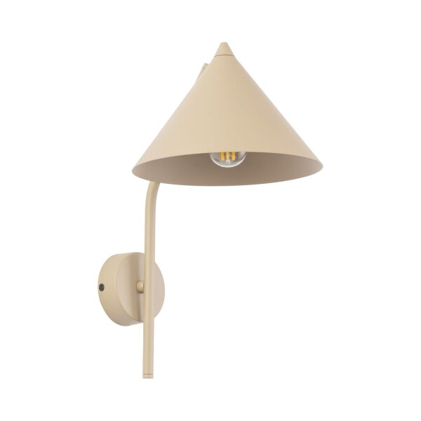 Wandleuchte Metall Sandfarben E27 H:38 cm dekorativ