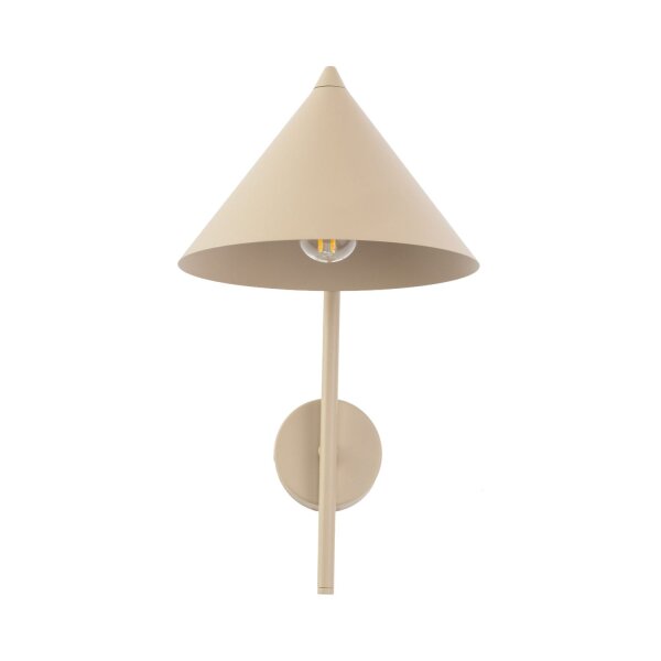 Wandleuchte Metall Sandfarben E27 H:38 cm dekorativ