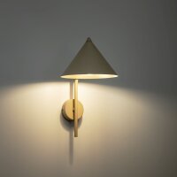 Wandleuchte Metall Sandfarben E27 H:38 cm dekorativ