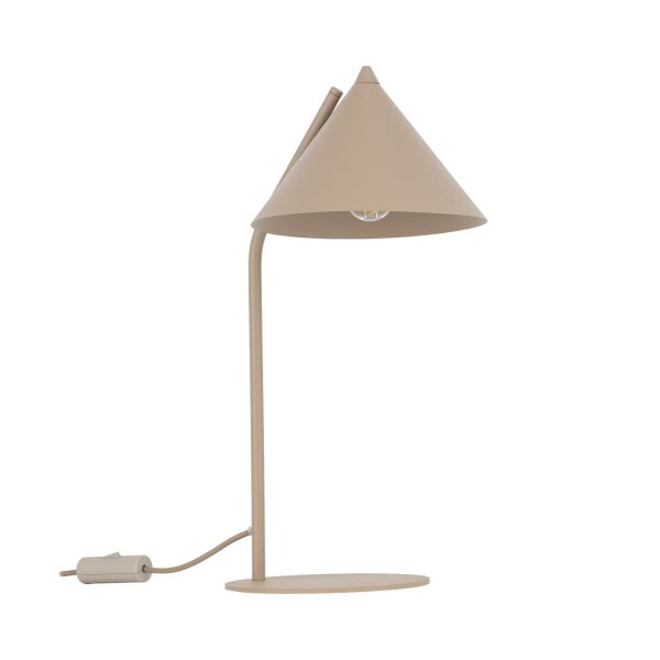 Tischlampe Metall Sandfarben E27 H:46 cm dekorativ