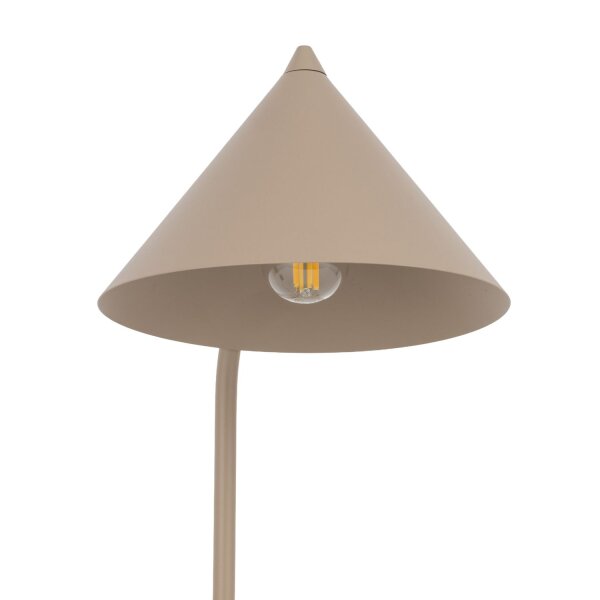 Tischlampe Metall Sandfarben E27 H:46 cm dekorativ