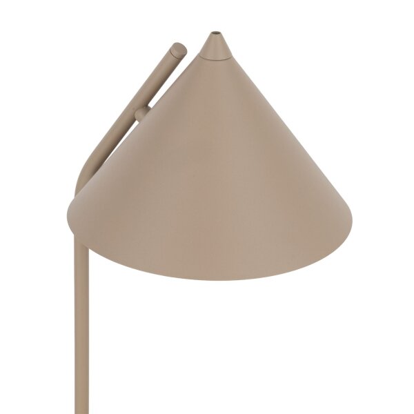 Tischlampe Metall Sandfarben E27 H:46 cm dekorativ