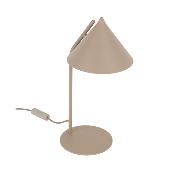 Tischlampe Metall Sandfarben E27 H:46 cm dekorativ