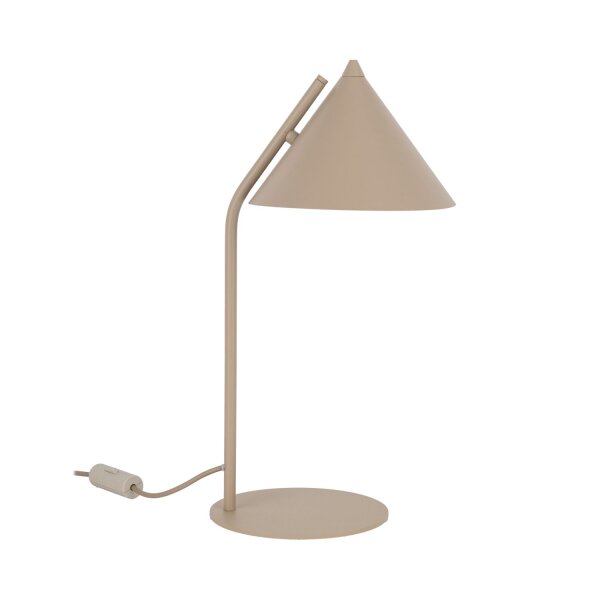 Tischlampe Metall Sandfarben E27 H:46 cm dekorativ