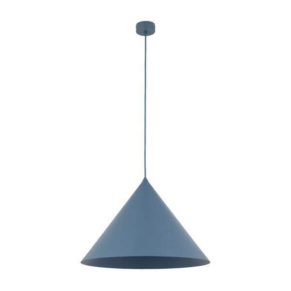 Pendelleuchte Metall Blau E27 Ø50 cm rund dekorativ