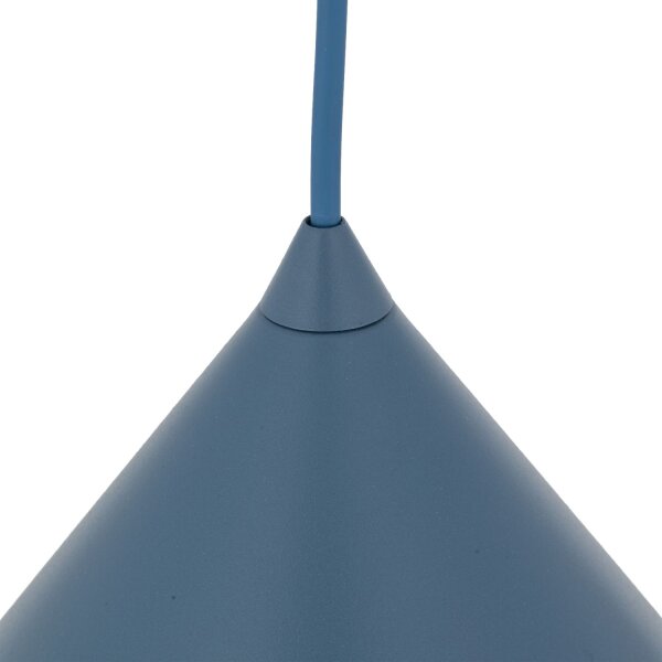 Pendelleuchte Metall Blau E27 Ø50 cm rund dekorativ