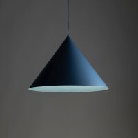 Pendelleuchte Metall Blau E27 Ø50 cm rund dekorativ