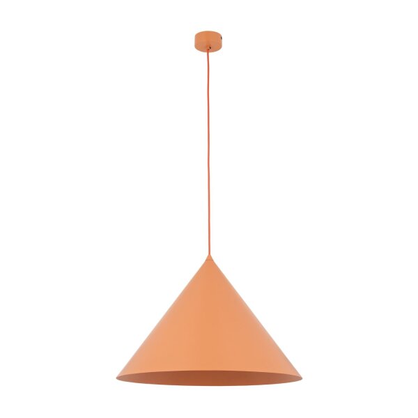 Pendelleuchte Metall Orange E27 Ø50 cm rund dekorativ