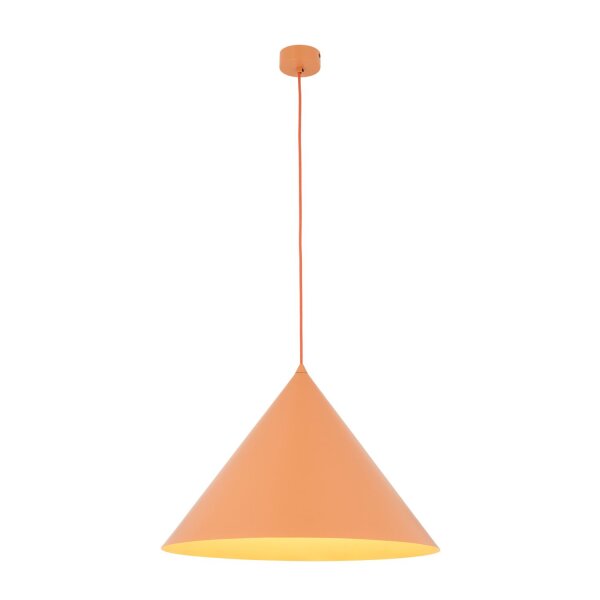 Pendelleuchte Metall Orange E27 Ø50 cm rund dekorativ