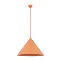 Pendelleuchte Metall Orange E27 Ø50 cm rund dekorativ