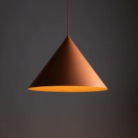 Pendelleuchte Metall Orange E27 Ø50 cm rund dekorativ