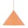 Pendelleuchte Metall Orange E27 Ø50 cm rund dekorativ