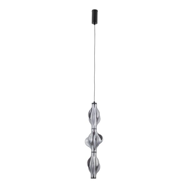 LED Pendelleuchte Glas 3000K Schwarz Graphit Ø18 cm