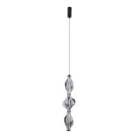 LED Pendelleuchte Glas 3000K Schwarz Graphit Ø18 cm
