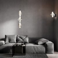 LED Pendelleuchte Glas 3000K Schwarz Graphit Ø18 cm