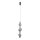 LED Pendelleuchte Glas 3000K Schwarz Graphit Ø18 cm
