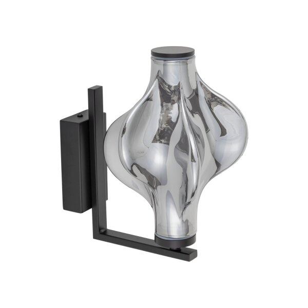 LED Wandleuchte Glas 3000K Schwarz Graphit H:26 cm