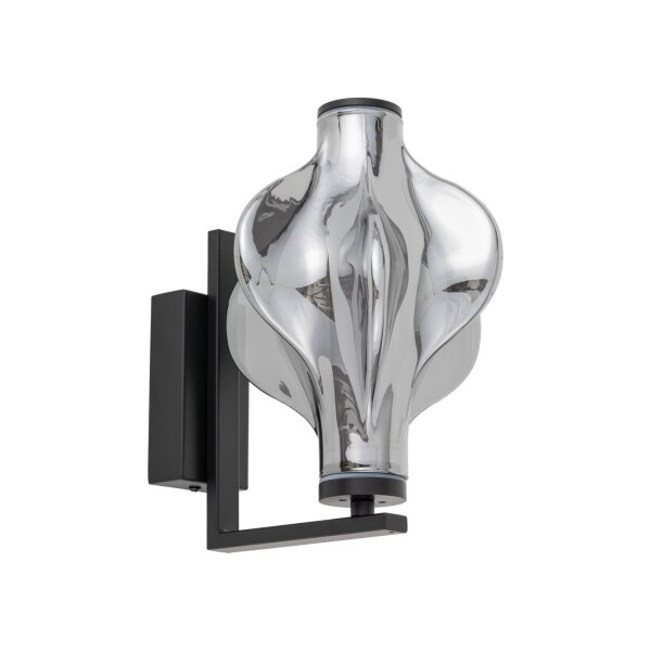 LED Wandleuchte Glas 3000K Schwarz Graphit H:26 cm