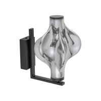 LED Wandleuchte Glas 3000K Schwarz Graphit H:26 cm