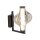 LED Wandleuchte Glas 3000K Schwarz Graphit H:26 cm