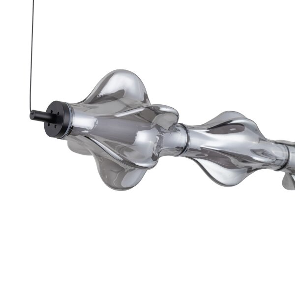 LED Pendelleuchte Glas 3000K Schwarz Graphit 103 cm