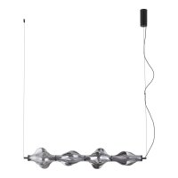 LED Pendelleuchte Glas 3000K Schwarz Graphit 103 cm