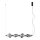 LED Pendelleuchte Glas 3000K Schwarz Graphit 103 cm