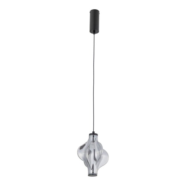 LED Pendelleuchte Graphit 3000K Glas Schwarz Ø18 cm